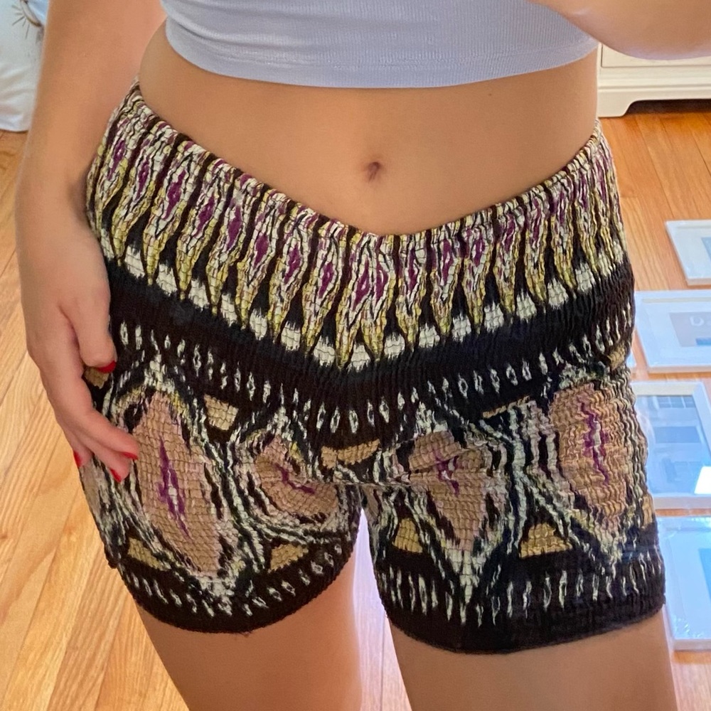 Free People Printed Biker Shorts